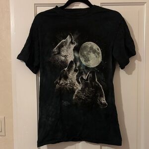 The Mountain Black Wolf Moon Short Sleeve Tee